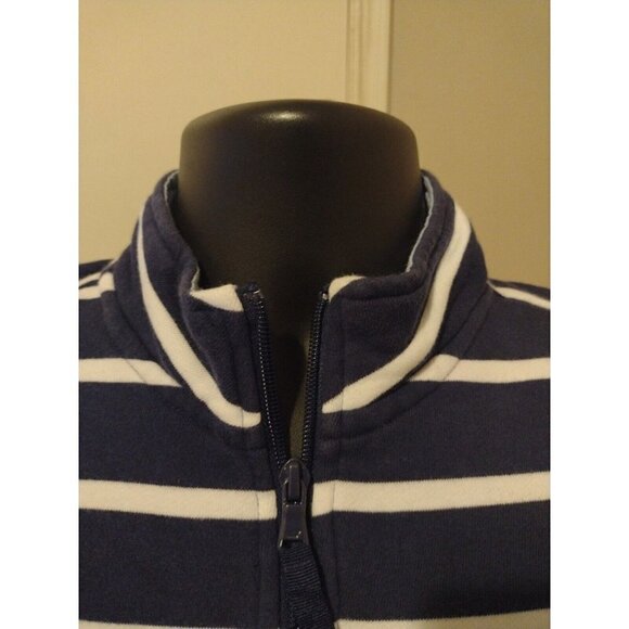 Vineyard Vines Men's Size XS Navy Blue Striped 1/4 Zip Sweater Cotton - Picture 11 of 11